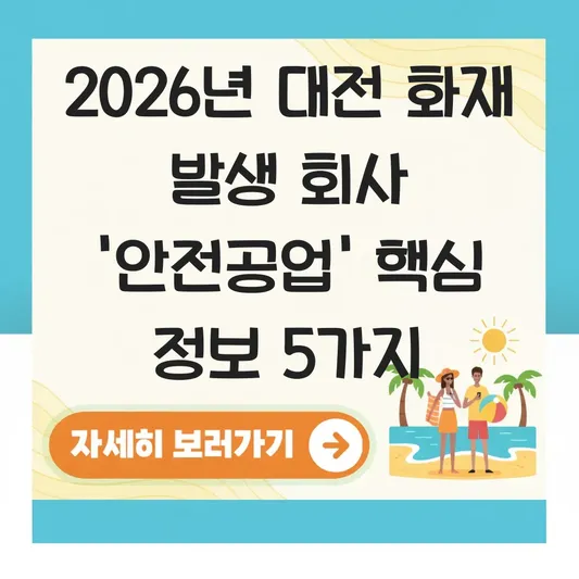 대전 화재 발생 회사 업체명 정보