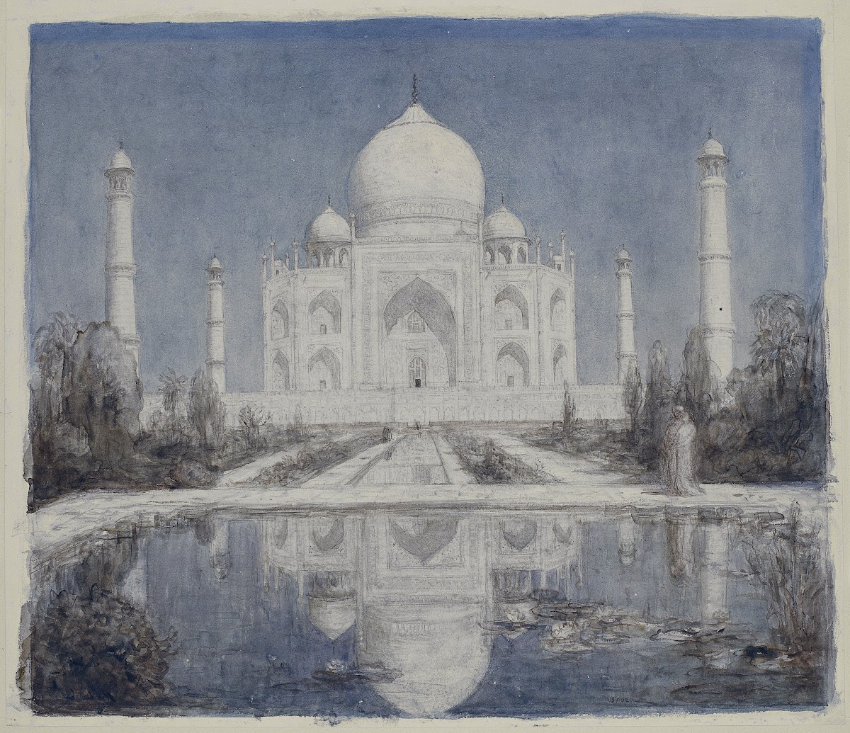 Taj Mahal bij maanlicht 1877   1932