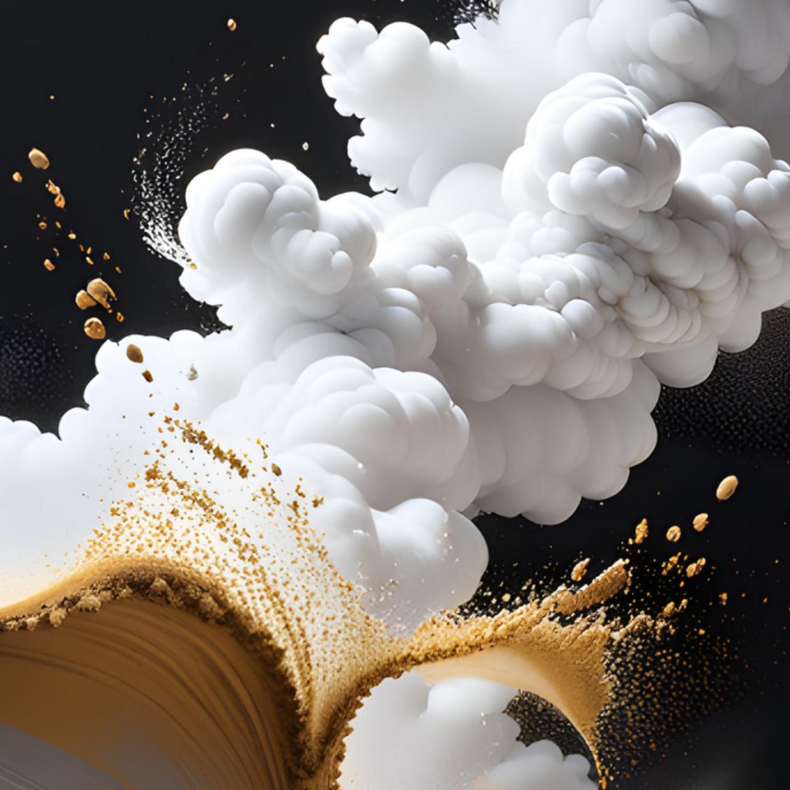 Download Abstract, Cloud, Gold, Swirl 2K iPhone