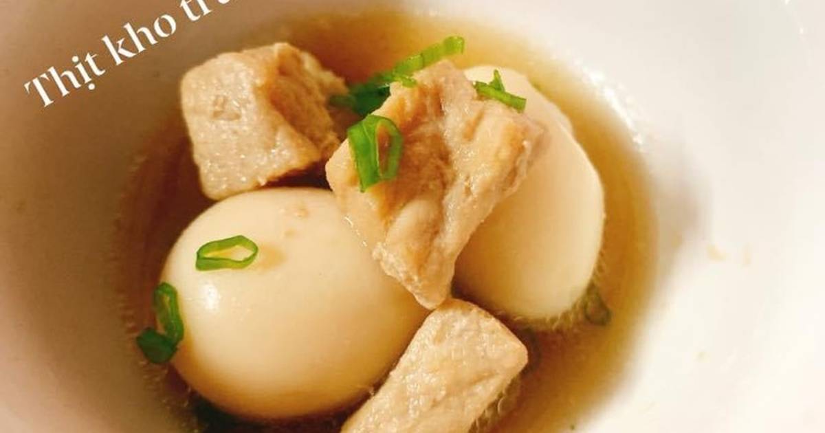 Thịt kho trứng cút em bé - ăn dặm cùng con