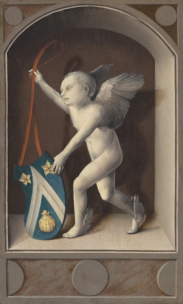 Putto with Arms of Jacques Coëne reverse c 1513