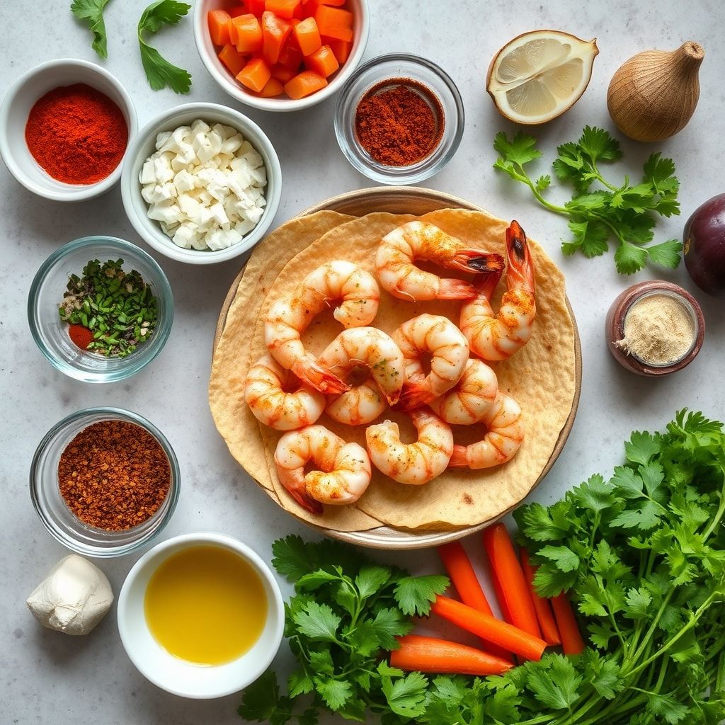 Ingredients for Easy Grilled Shrimp Tacos Ready in 25 Minutes – Quick Family Favorite