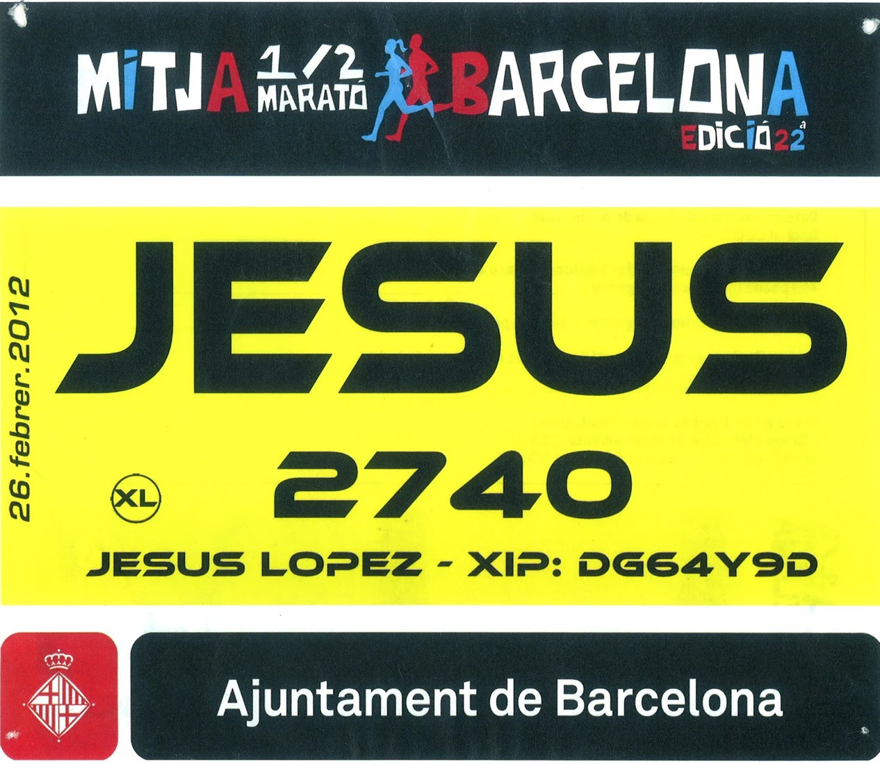 Dorsal de Mitja Barcelona
