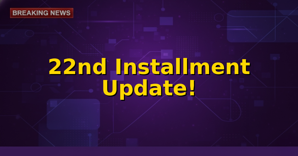 An illustration of a farmer checking their PM Kisan status on a mobile phone, with fields in the background, symbolizing the 22nd installment and digital verification.