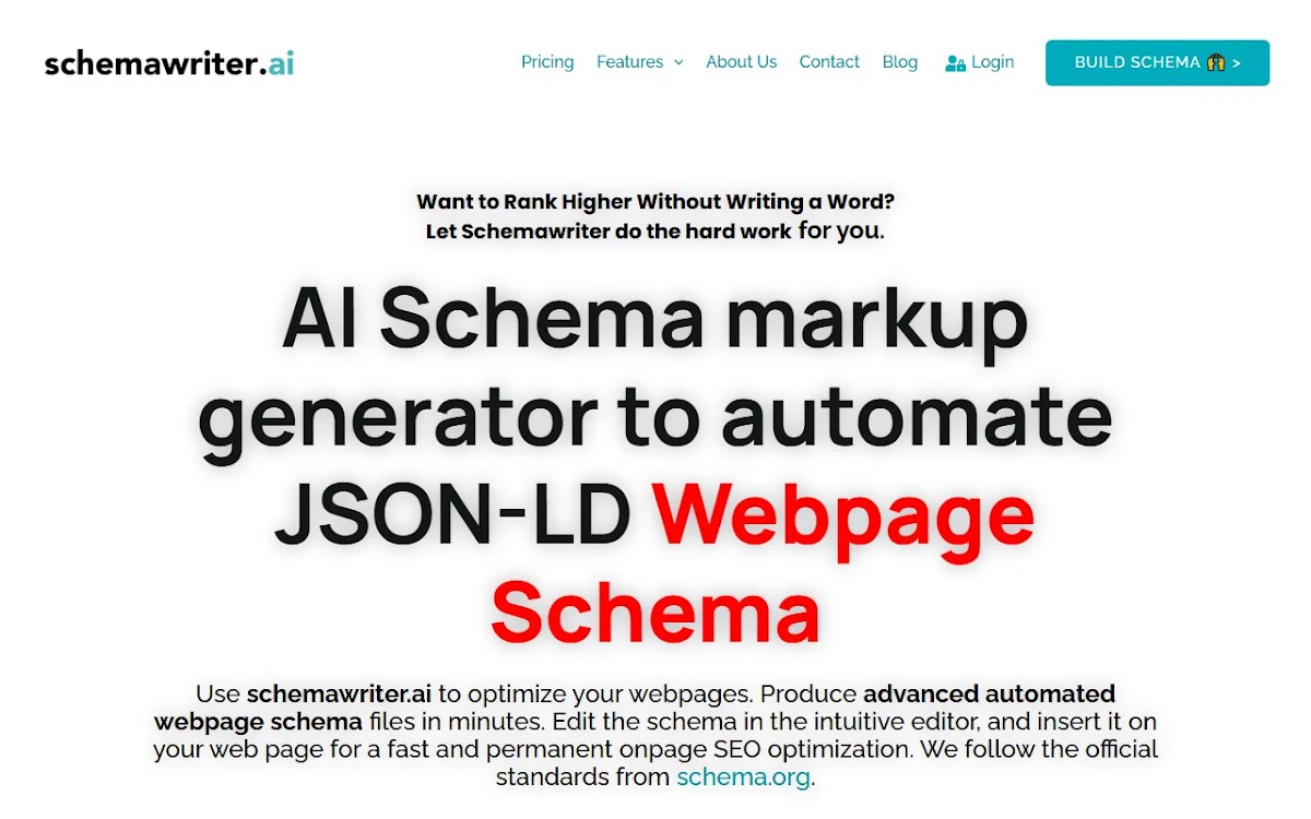 Captura de Schemawriter.ai