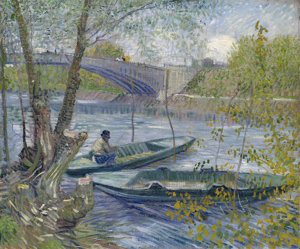 Fishing in Spring the Pont de Clichy Asnières 1887