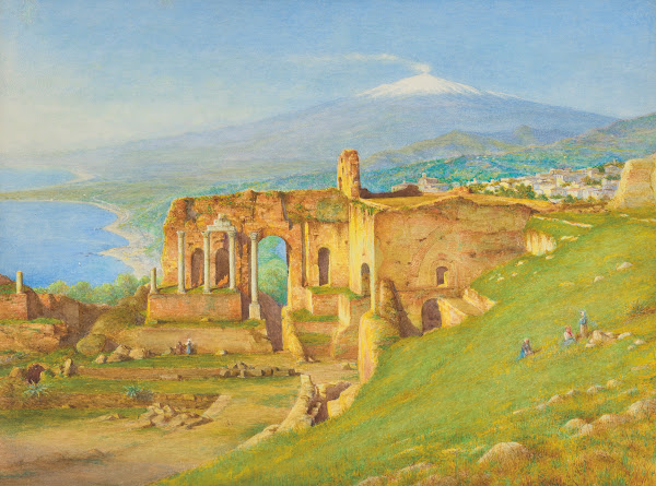 Etna from the theatre at Taormino