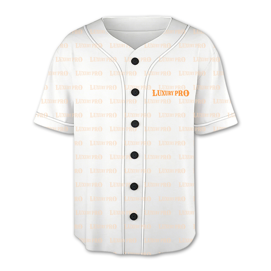 AOP KHU Men's Baseball Cardigan, Real Stripe Detail (Black Buttons)