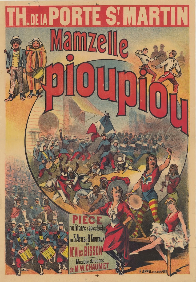 Théâtre de la Porte St Martin Mamzelle Pioupiou 1889