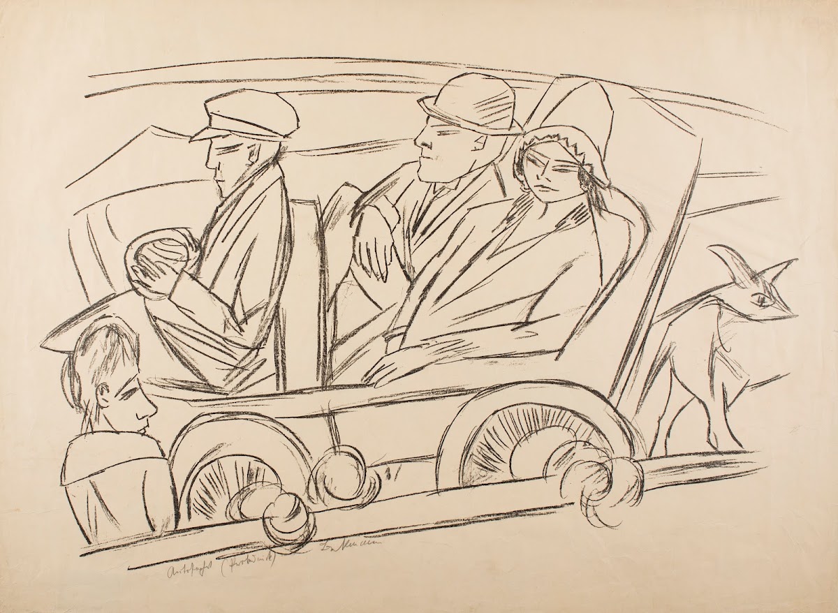 Self Portrait in Car 1923