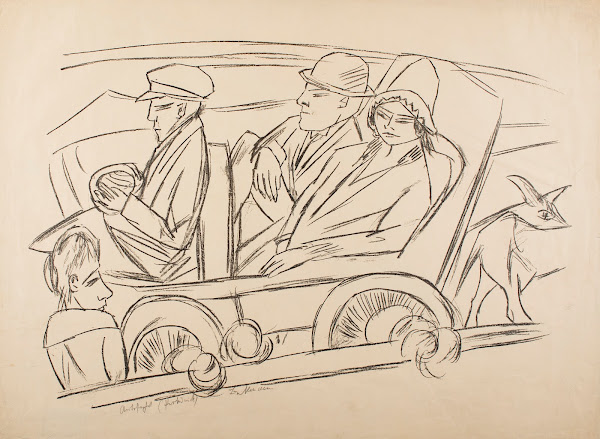 Self Portrait in Car 1923
