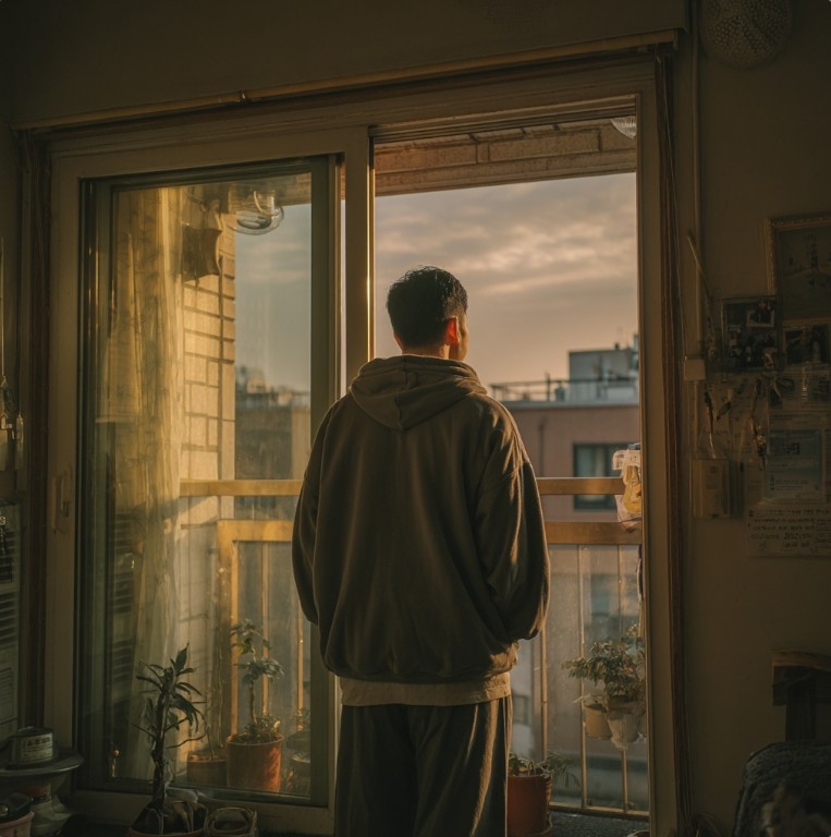 달력과 연도를 보며 한 해의 흐름을 생각하는 장면