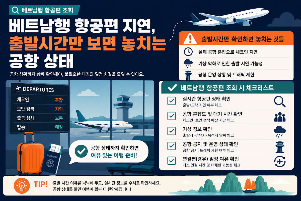 베트남행 항공편 조회 확인 절차 체크리스트