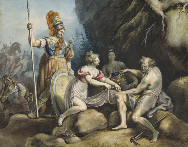 Timon of Athens IV 3 Timon giving away the gold to Phrynia and Timandra 1829