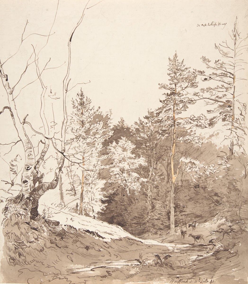 Landscape with cattle in Weißbach on the Rhön 1841