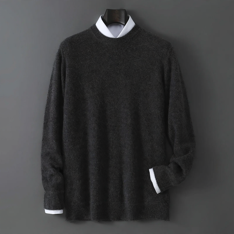 Men's Knitted Sweater, Crew Neck, Loose