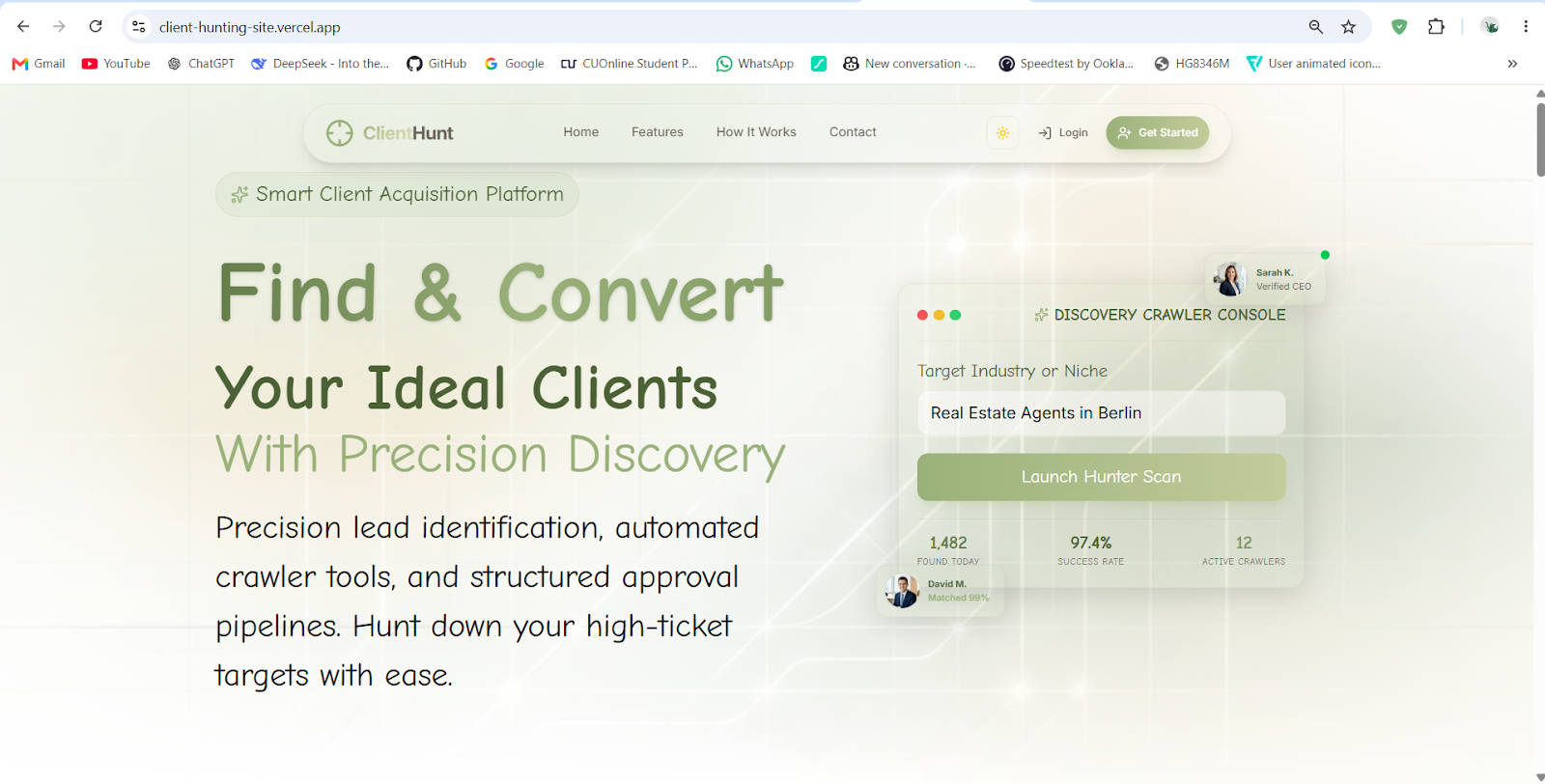 Client-hunting-site