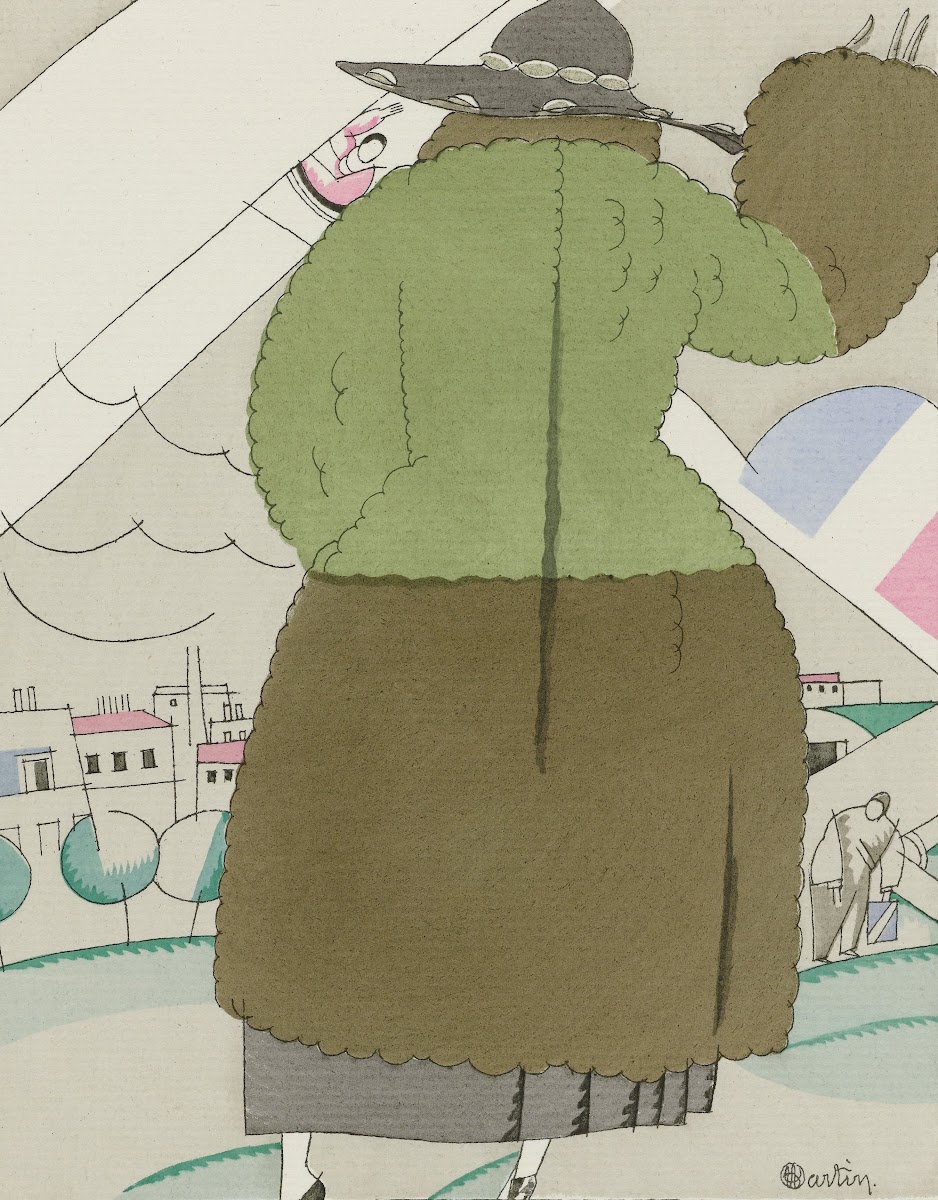 Gazette du Bon Ton 1921  No 1 Pl 6 Relation  Manteau de sports de Paul Poiret 19