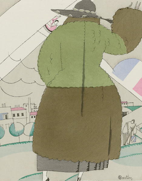 Gazette du Bon Ton 1921  No 1 Pl 6 Relation  Manteau de sports de Paul Poiret 19