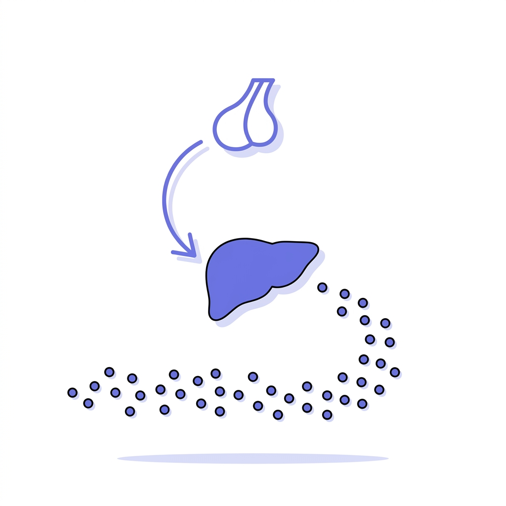 Minimalist vector infographic of the GH to IGF 1 axis showing a pituitary icon connected by an arrow to a liver icon and circulating IGF 1 markers in Peptide World colors cjc 1295