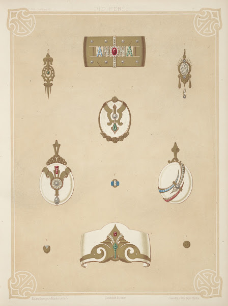 Ten Designs For Jewelry Including Gold Bracelet With Word Anona In Jewels 1872