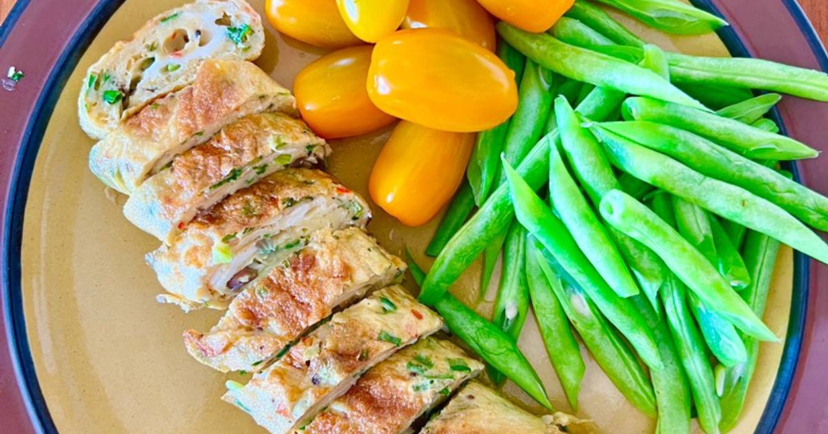 Keto Với Trứng Cuộn, Đỗ Luộc Và Cà Chua Bi