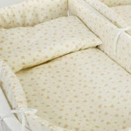 Постельный комплект 7 эл Twins в люльку Сердечки бежевый