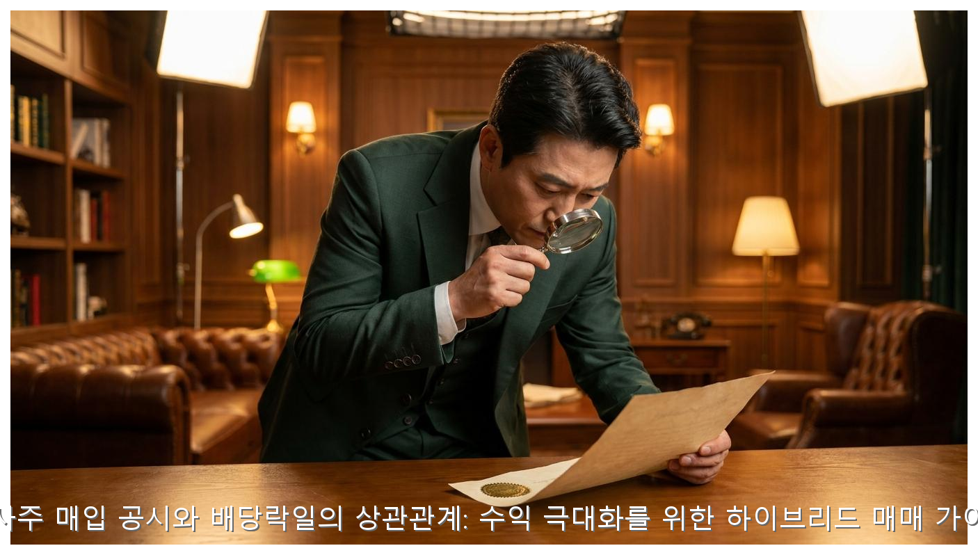 자사주 매입 공시와 배당락일의 상관관계: 수익 극대화를 위한 하이브리드 매매 가이드 핵심 안내 및 분석 인포그래픽 (2)