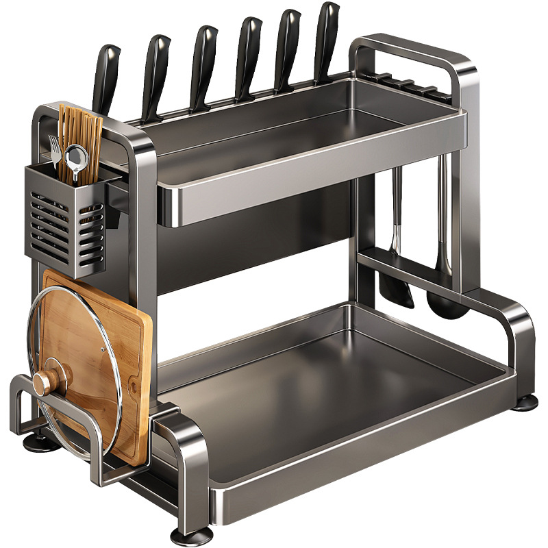 Multi-tier spice rack for the kitchen counter