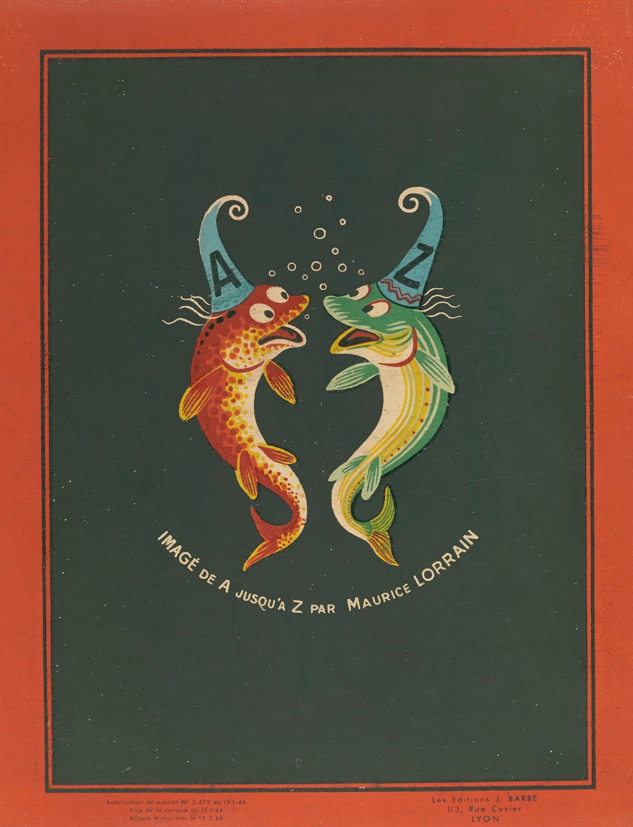 A B C Alphabet des petits poissons et des gros Pl16 1944