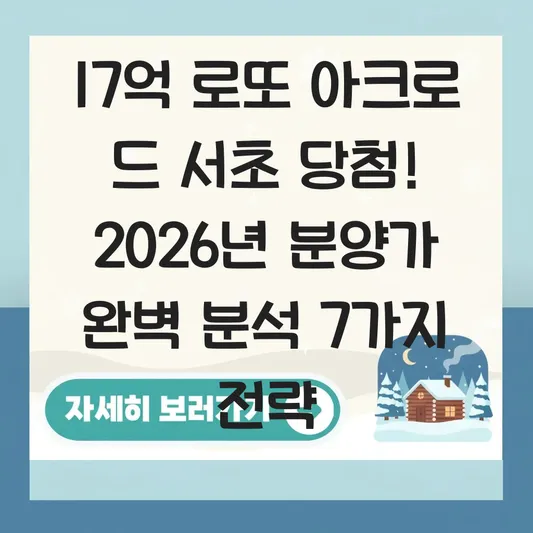 아크로 드 서초 로또 분양가 당첨