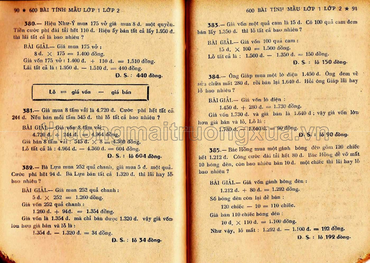 600 bài tính mẫu lớp 1 lớp 2 (1970) - Trang 45