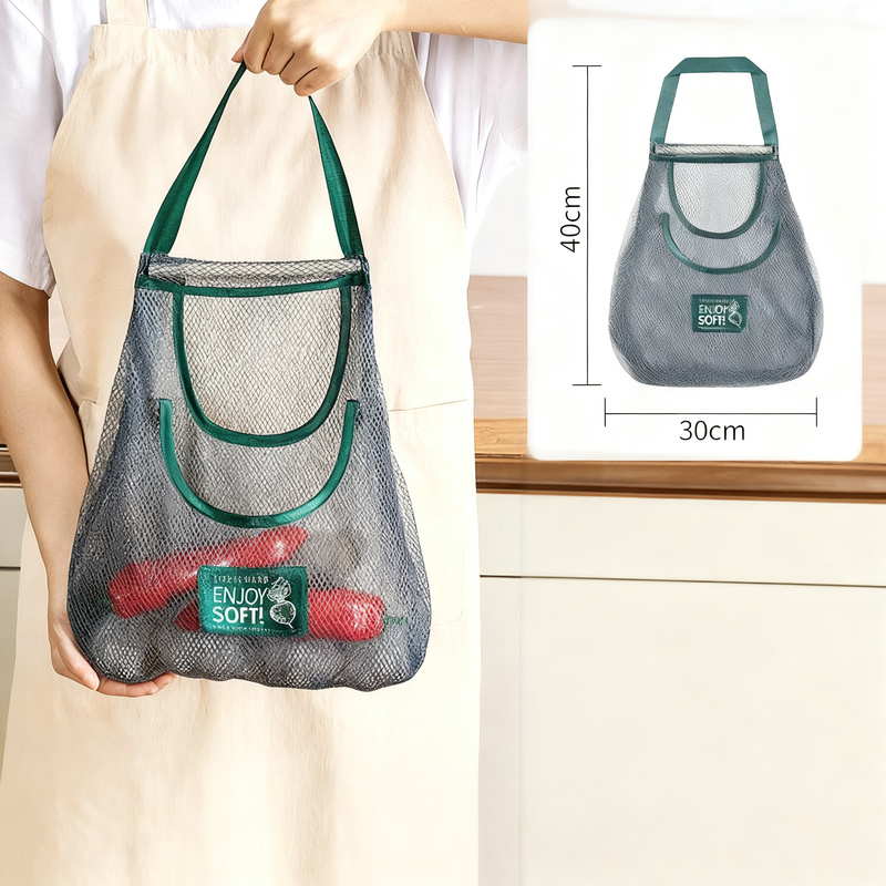 Hanging net for fruits and vegetables