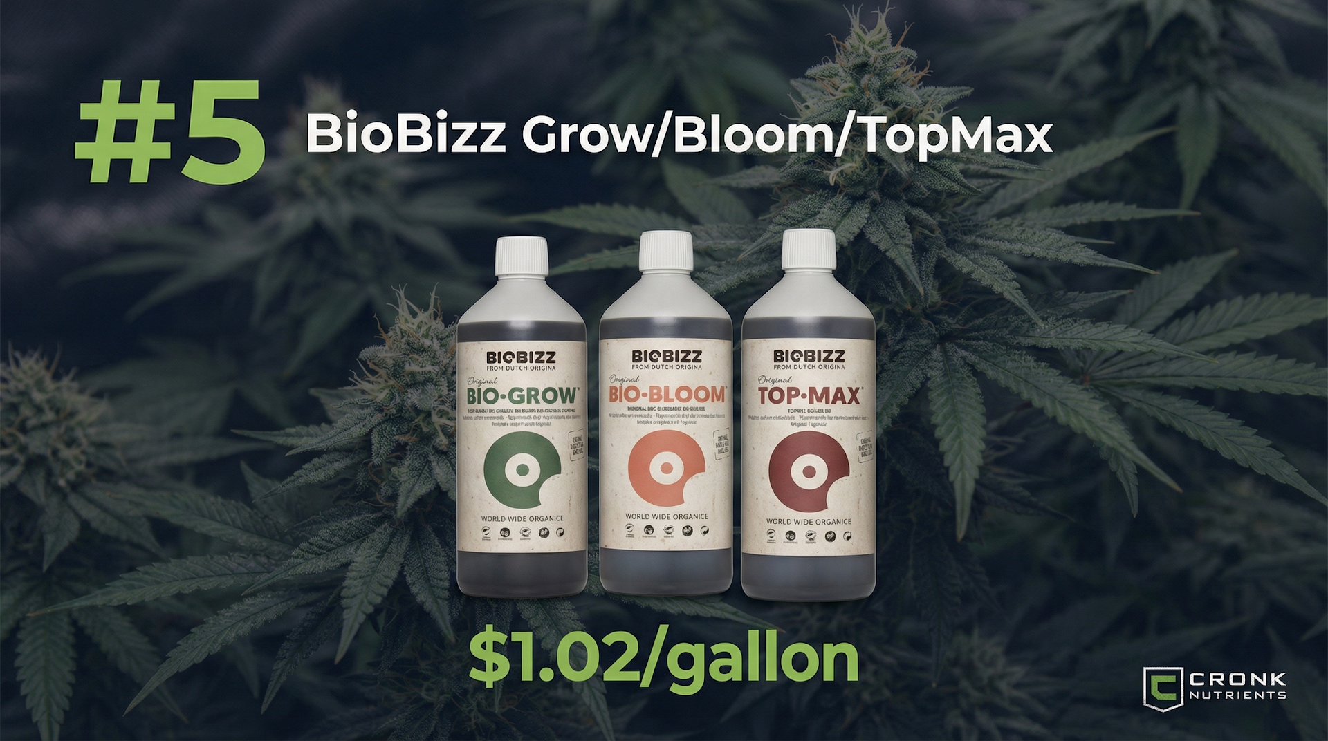 BioBizz organic nutrient product lineup