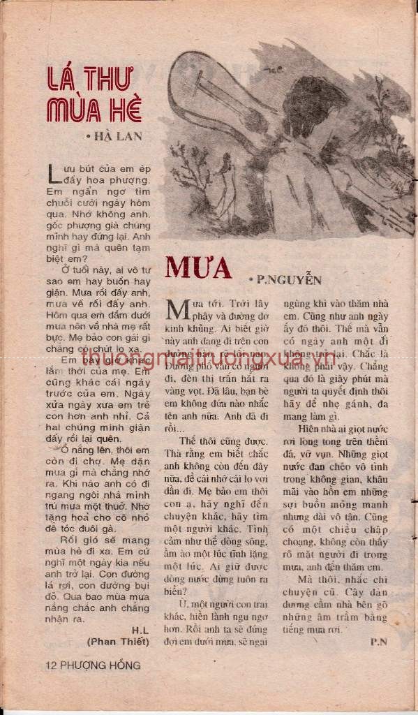 Tập san thơ văn : Phượng hồng (số 9 - 1995) - Trang 12