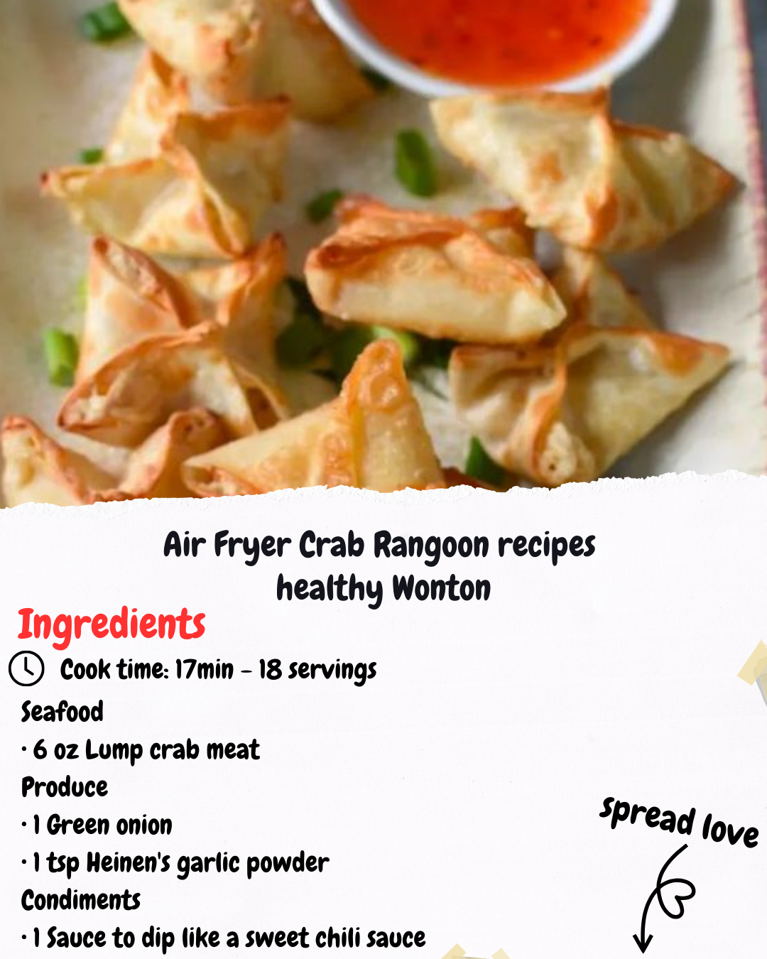 Air Fryer Crab Rangoon recipes healthy Wonton