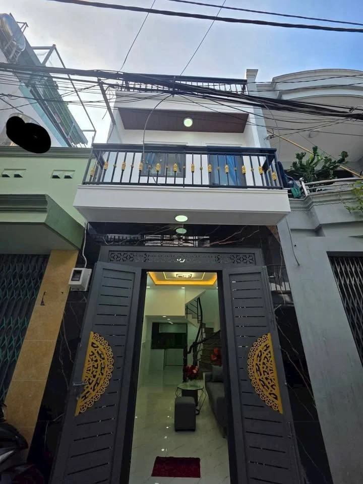 Bán Nhà 1 Xẹt Đường Số 12, P. Bình Hưng Hòa, Quận Bình Tân – 1 Trệt 2 Lầu, 5PN – ảnh mặt tiền – Đường Số 12, Phường Bình Hưng Hòa A, Quận Bình Tân, TPHCM