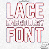 Stitch photo 4 of the Redwing Lace Applique Embroidery Font embroidery design