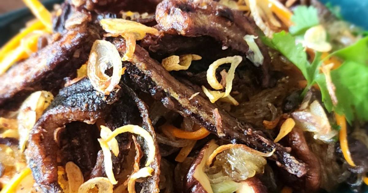 Miến xào lươn giòn