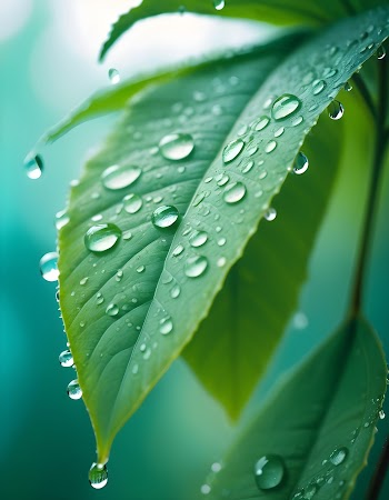 Water Drops Leaf Picture