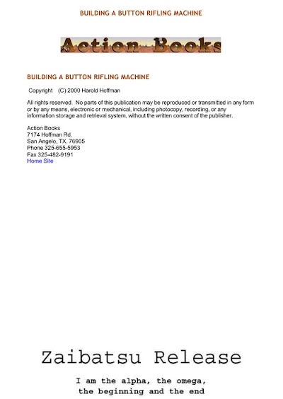 Building a Button Rifling Machine-Hoffman