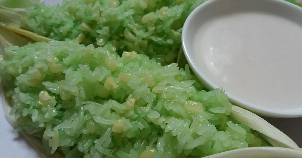 Xôi bắp lá dứa + nước cốt