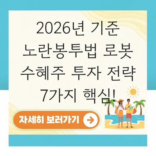 노란봉투법 로봇 수혜주 투자 전략