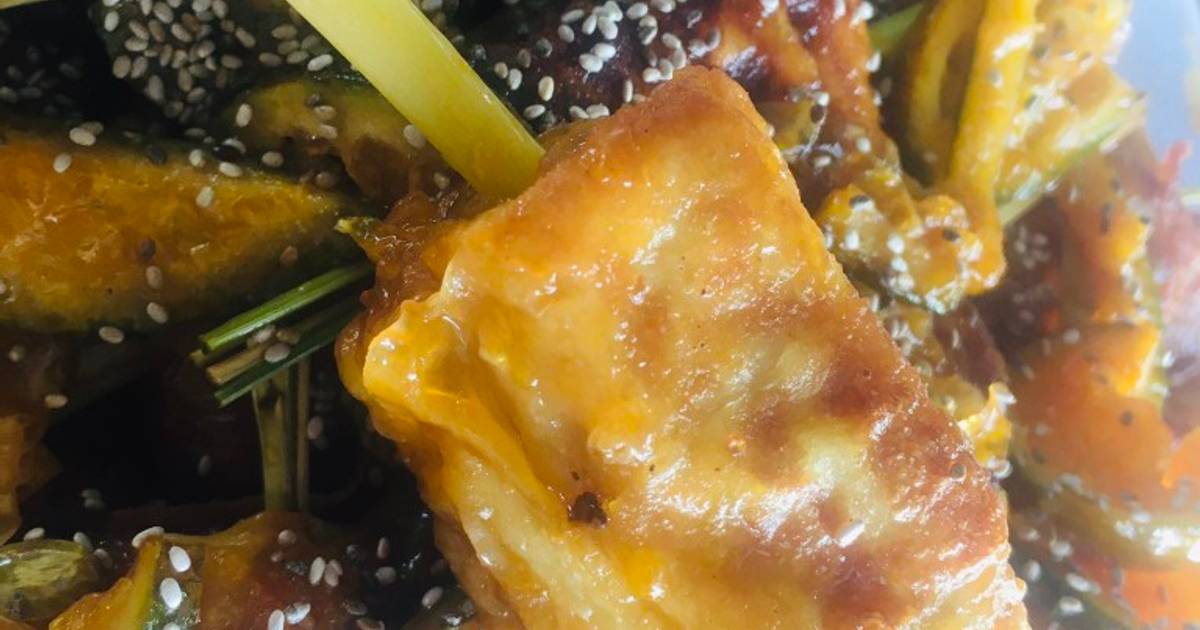 Đậu hũ sốt chanh dây hạt chia