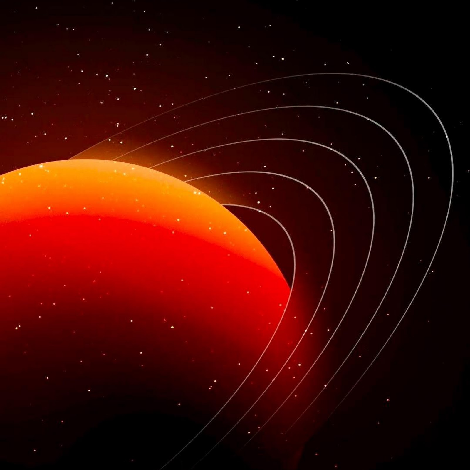 Download Space, Planet, Rings, Galaxy Full HD iPhone