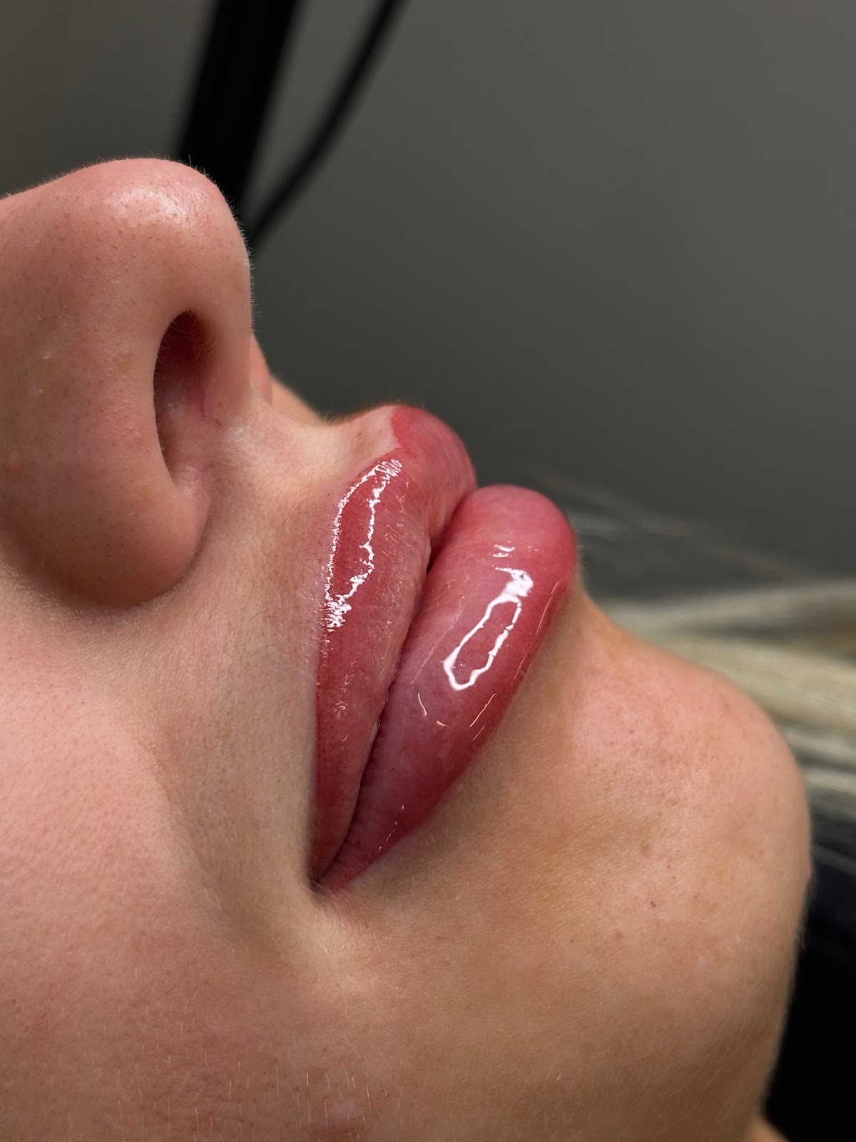 Lip blush and brows combined permanent makeup treatment result