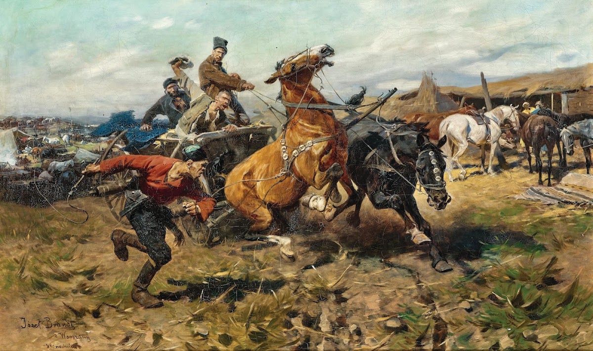 Runway horses Przeprawa 1906