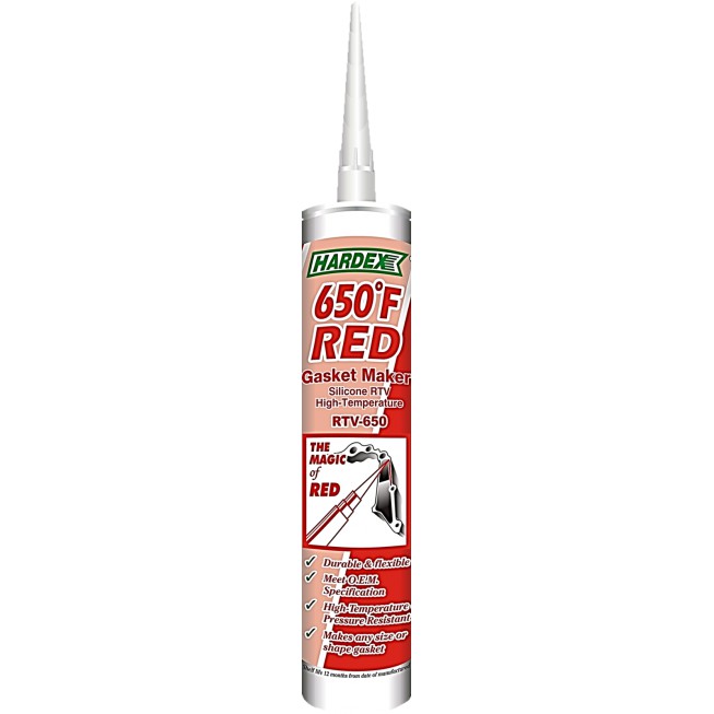 ซิลิโคนทนความร้อน 343 องศา HARDEX RTV-650 300ML. (สีแดง) 