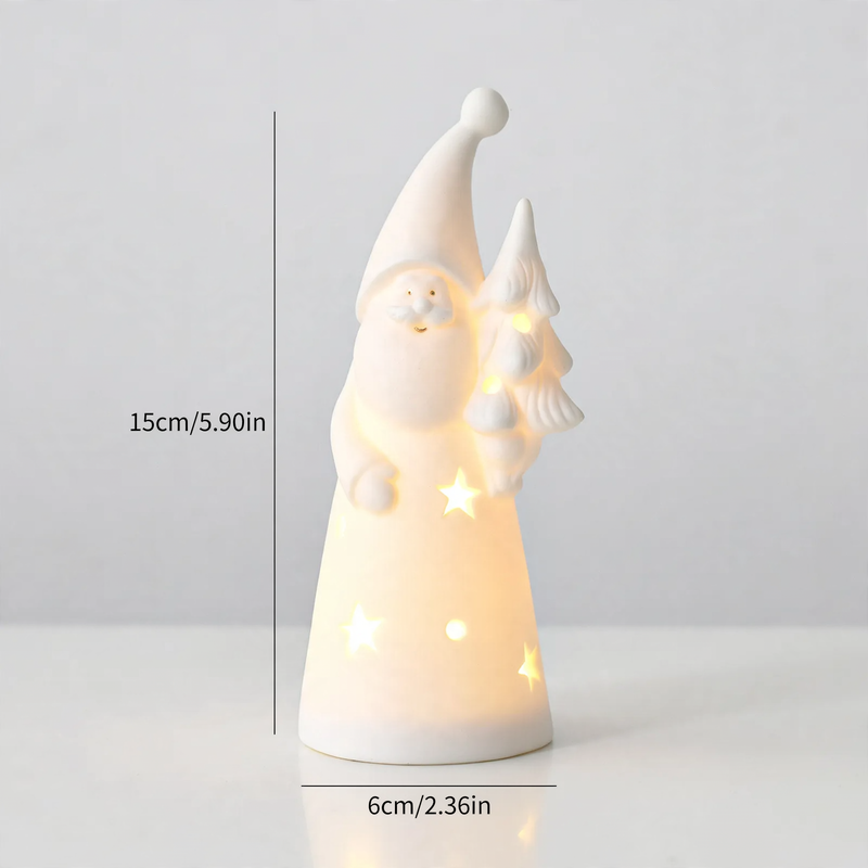 Keramik-Weihnachtsdekoration mit Beleuchtung