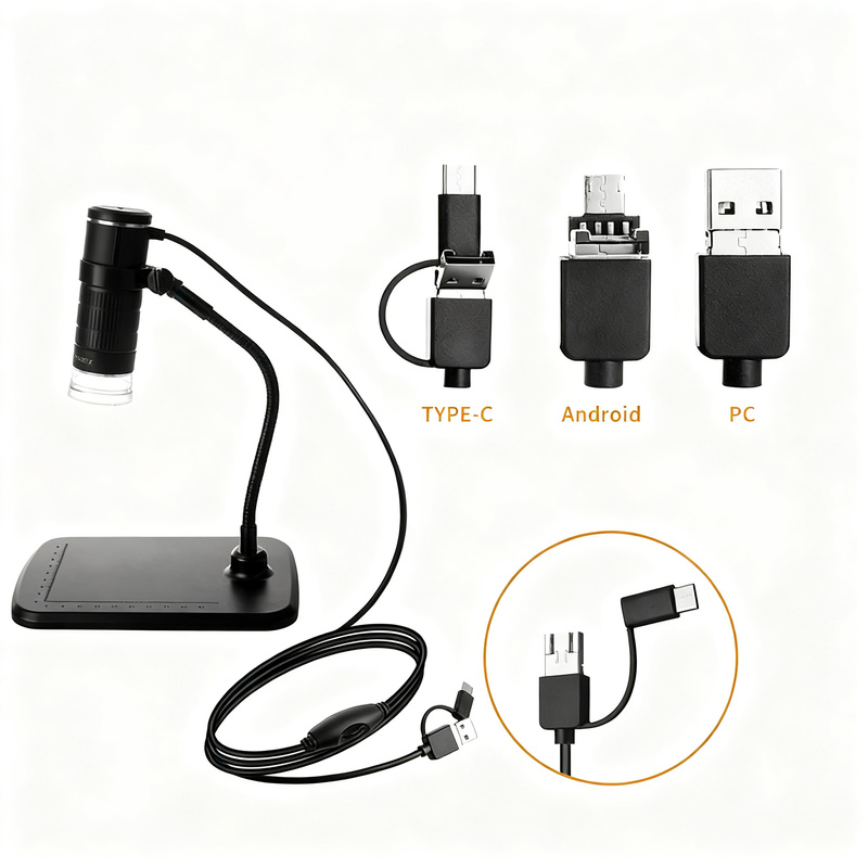 Digital microscope, 1600x magnification, USB operation